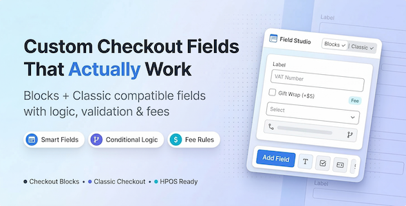 Checkout Blocks Field Studio for WooCommerce