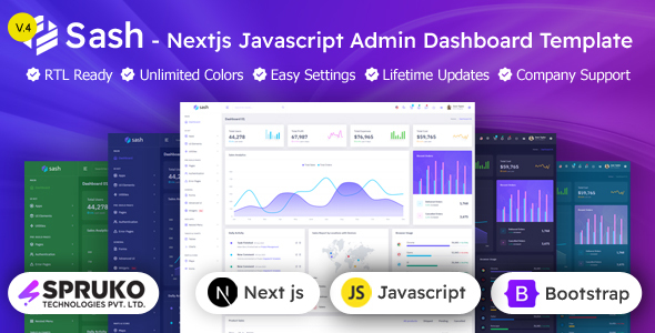 Sash – Nextjs Javascript Admin & Dashboard Template