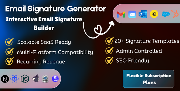 Interactive Email Signature Generator with Pre Built Templates