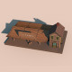 Low Poly Wild West Train Station - 3DOcean Item for Sale