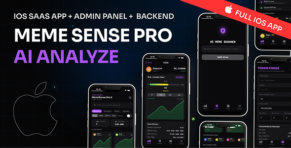 MemeSense – iOS Meme Coin App with Admin Panel & Firebase Backend
