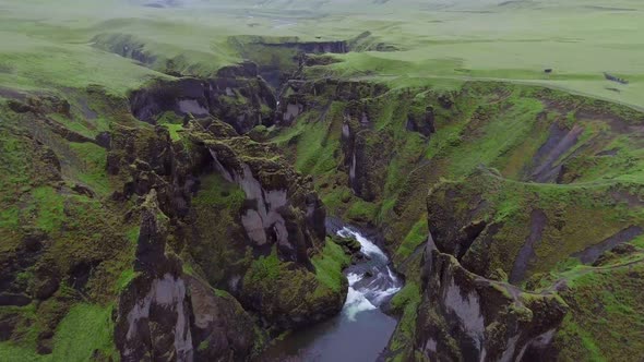 Unique Landscape of Fjadrargljufur in Iceland