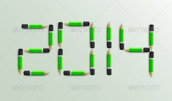 Vector New Year 2014 Background