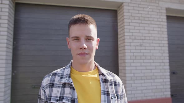 Closeup View of Man Focused on Camera