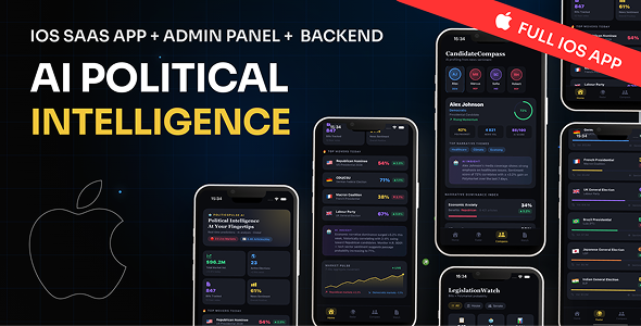 PoliticsPulse AI – Political Intelligence iOS App with Admin Panel and Firebase Backend