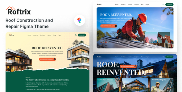 Roftrix - Roof Construction & Repair Figma Theme