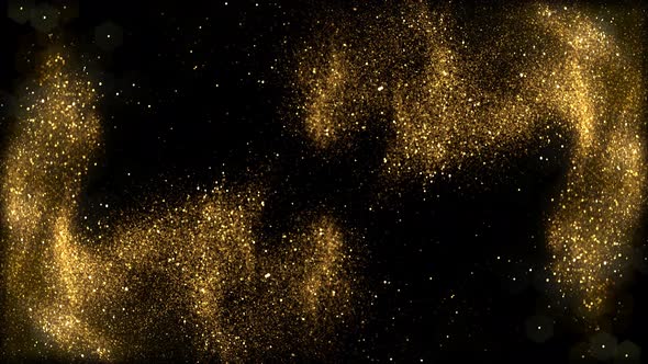 Gold Particles Background 4k