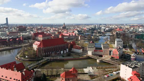 Wroclaw Panorama Aerial View