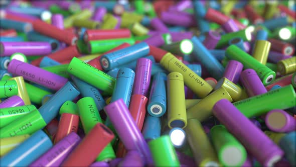 Many Multicolor Lithium-ion Batteries