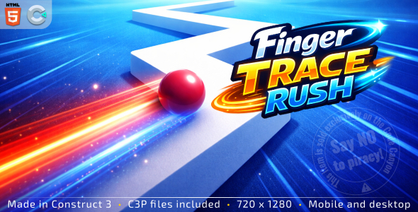 Finger Trace Rush - HTML5 Casual game