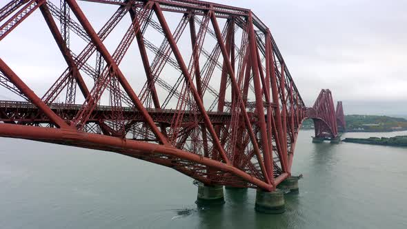 A Railway Bridge Crossing the Forth of Firth in Scotland