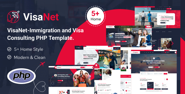 VisaNet – Immigration and Visa Consulting PHP Template