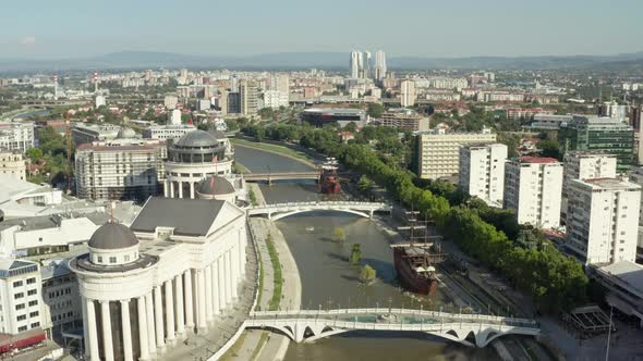 Aerial View Skopje Macedonia