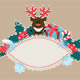 Christmas Banner Inscription with a Deer - GraphicRiver Item for Sale