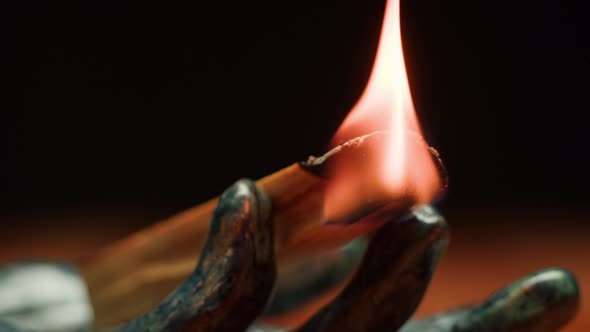 Aromatherapy Burning Incense Stick Closeup