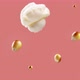 Lots of Popcorn Popping on Coral Pink Background - VideoHive Item for Sale