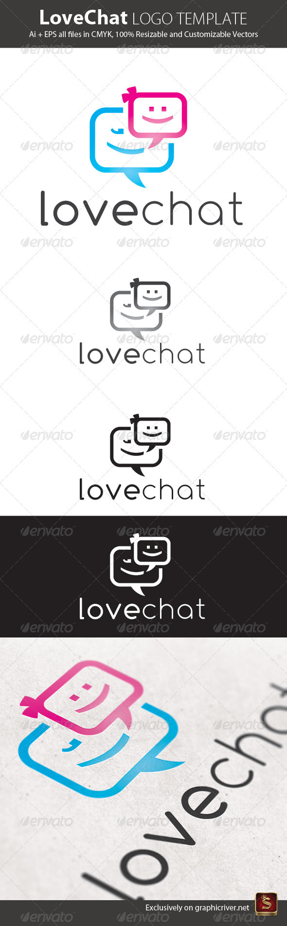 Love Chat Logo Template