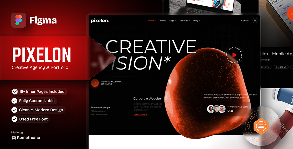 Pixelon - Creative Agency & Portfolio Figma Template