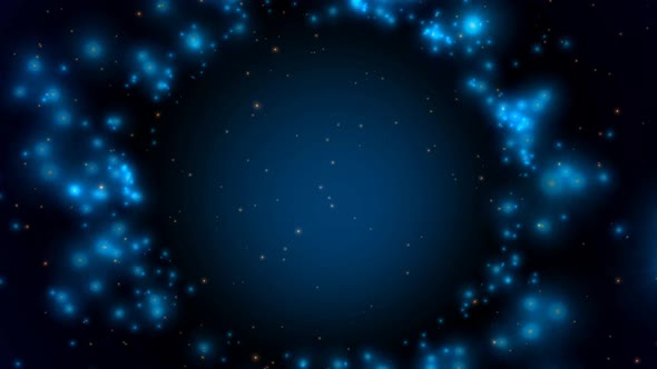 Blue Universal Sparkling Ring Space Background
