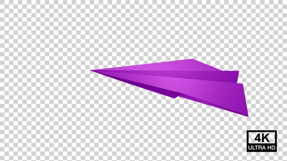 Paper Plane Floating On The Air Purple V2