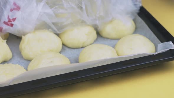 Preparing Homemade Sweet Buns Dough