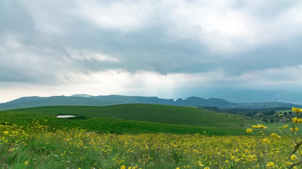 Time-Lapse Of Green Hills In Lessinia