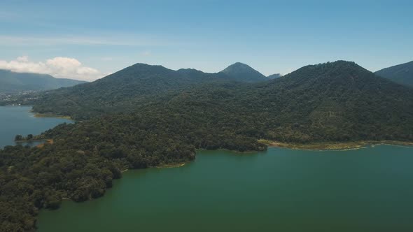 Lake in the Mountains Island BaliIndonesia