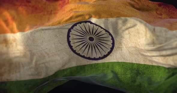India Vintage Flag