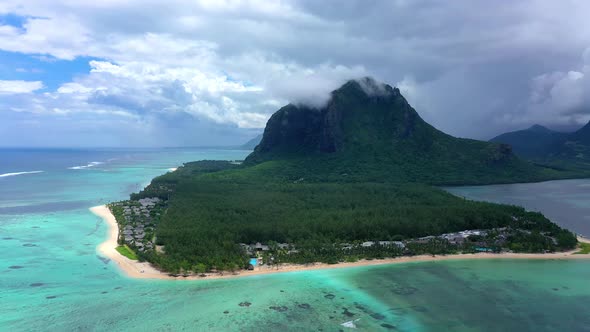 Le Morne mountain with beach, Mauritius, Africa