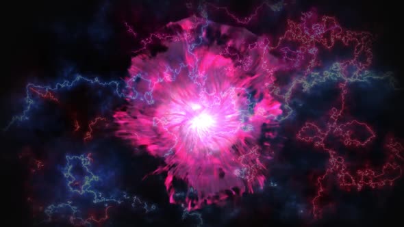 Animated Energy Accumulation in Space | Fireball in Space alt
