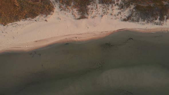 Aerial Drone View of Sea and Coastline