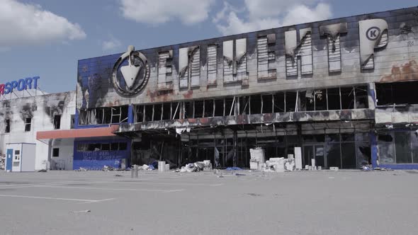 War in Ukraine Destroyed Shopping Center in Bucha