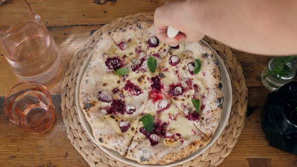 Grilled Fruit Pizza with Cream Cheese, Honey and Coconut Strawberry Raspberries Best Summer Dessert