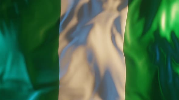 Nigeria Flag with Edge Bump