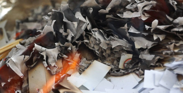 Burning Pieces of Paper 2