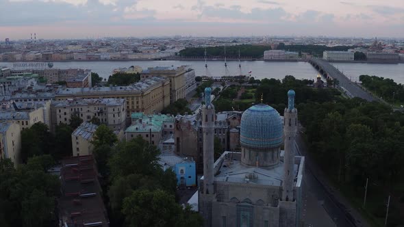 Saint Petersburg Russia Morning City Aerial 