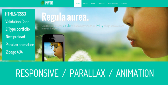 Physis -  One Page Responsive Template
