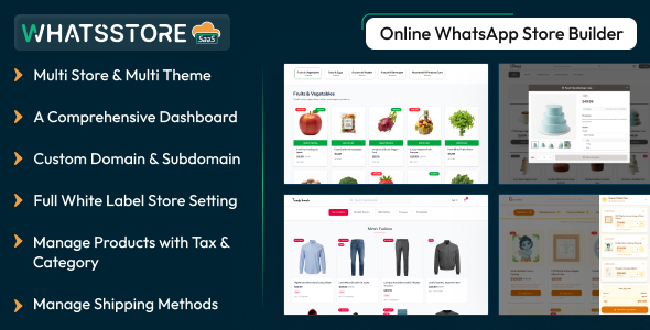 WhatsStore SaaS - Online WhatsApp Store Builder