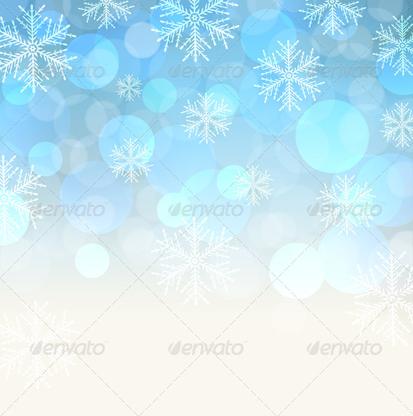Blue Snowy Background