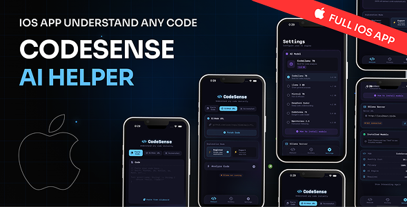 CodeSense - AI Code Analysis iOS App Template for Ollama