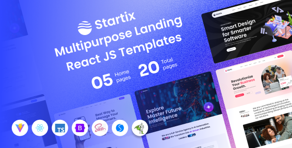Startix - Multipurpose SaaS Landing React JS Template
