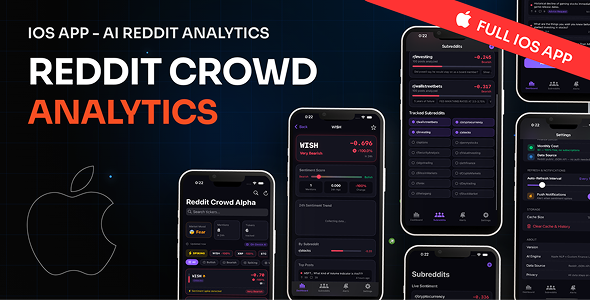 Reddit Crowd Alpha – iOS AI Sentiment Analytics App