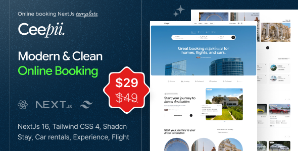 Ceepii – Travel Booking NextJs Template