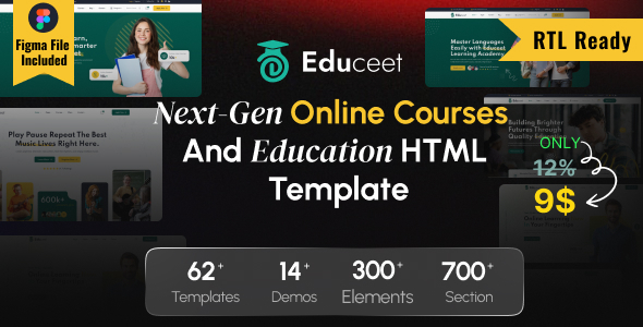 Educeet - University, Online Courses, School & Education HTML Template