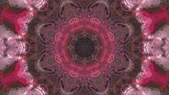 abstract pink kaleidoscope animation.Abstract geometric background animation.