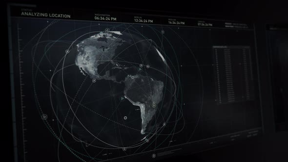 Modern search matrix has found the location of the target satellite signal alt
