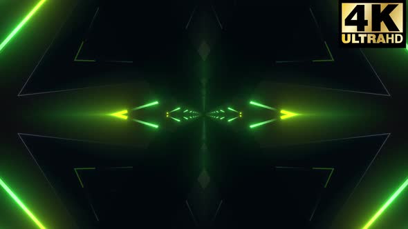 8 Green Neon Vj Loop Pack