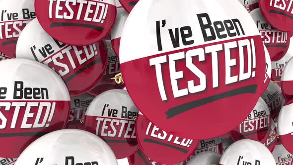 I've Been Tested Examined Checked Passed Approved Buttons 3d Illustration