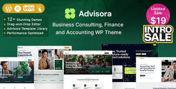 Advisora – Business Consulting, Finance & Accounting WordPress Theme