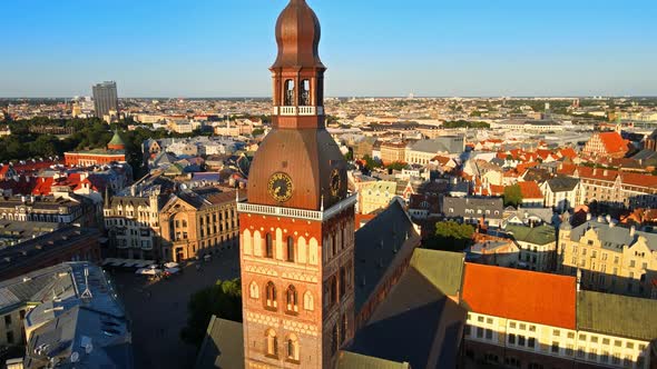 Riga dome cathedral old city panorama